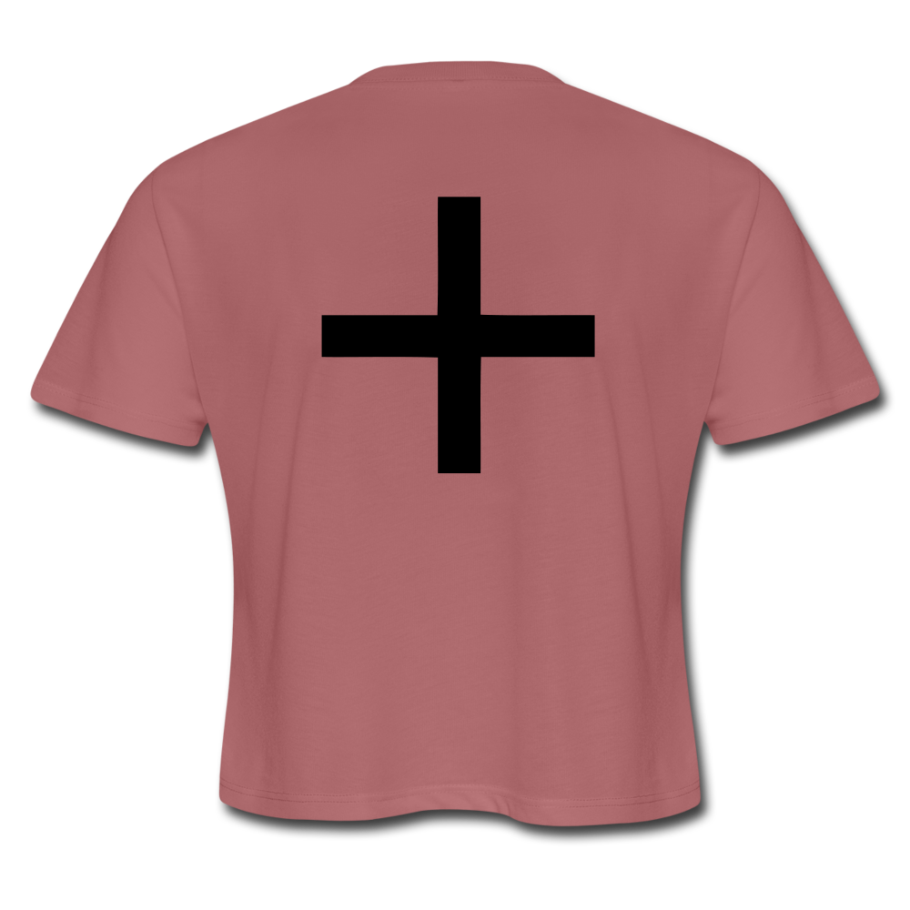 Women's Cropped T-Shirt - mauve