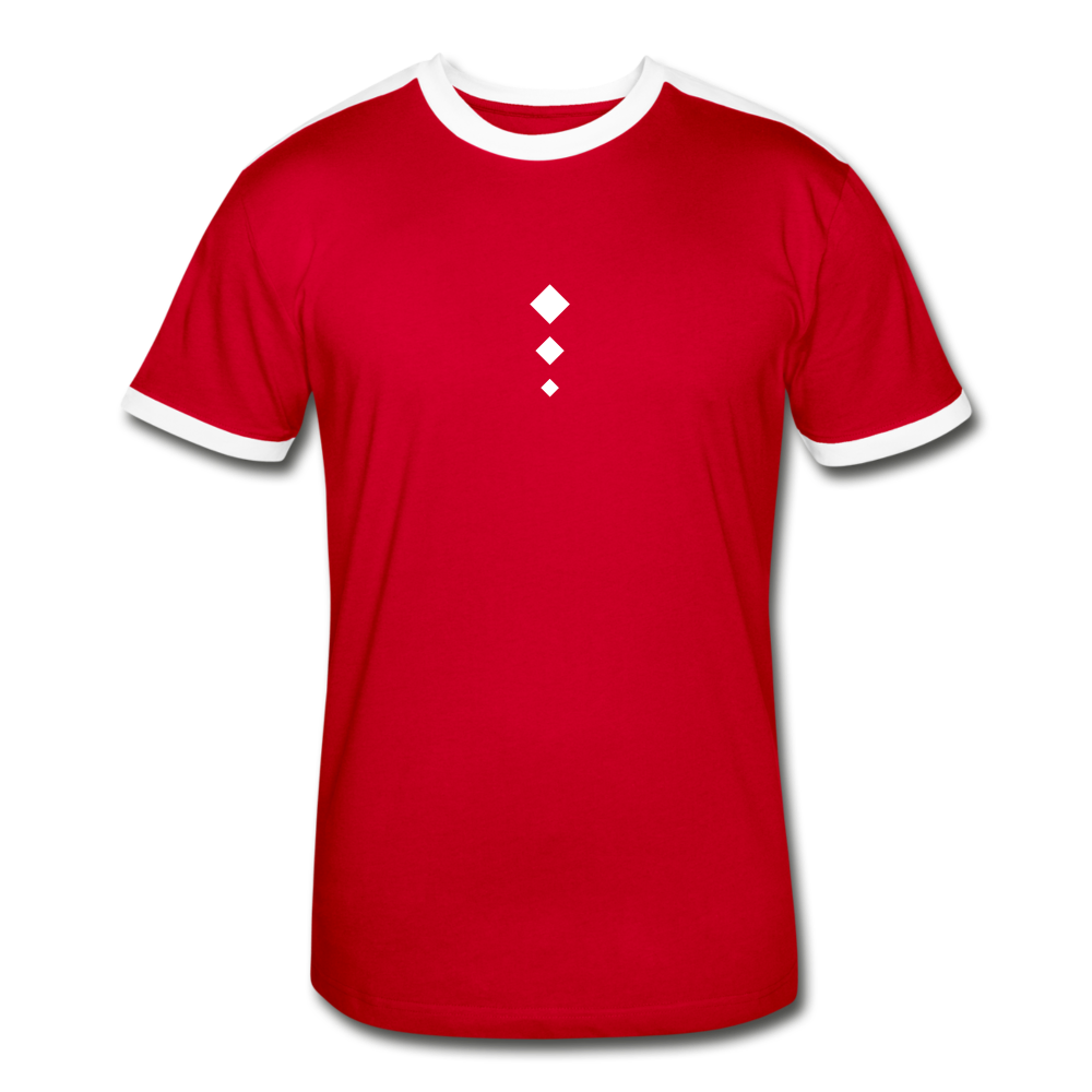 Men's Retro T-Shirt - red/white