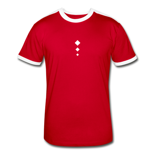 Men's Retro T-Shirt - red/white