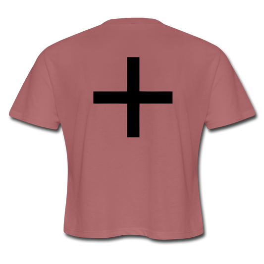 Women's Cropped T-Shirt - mauve