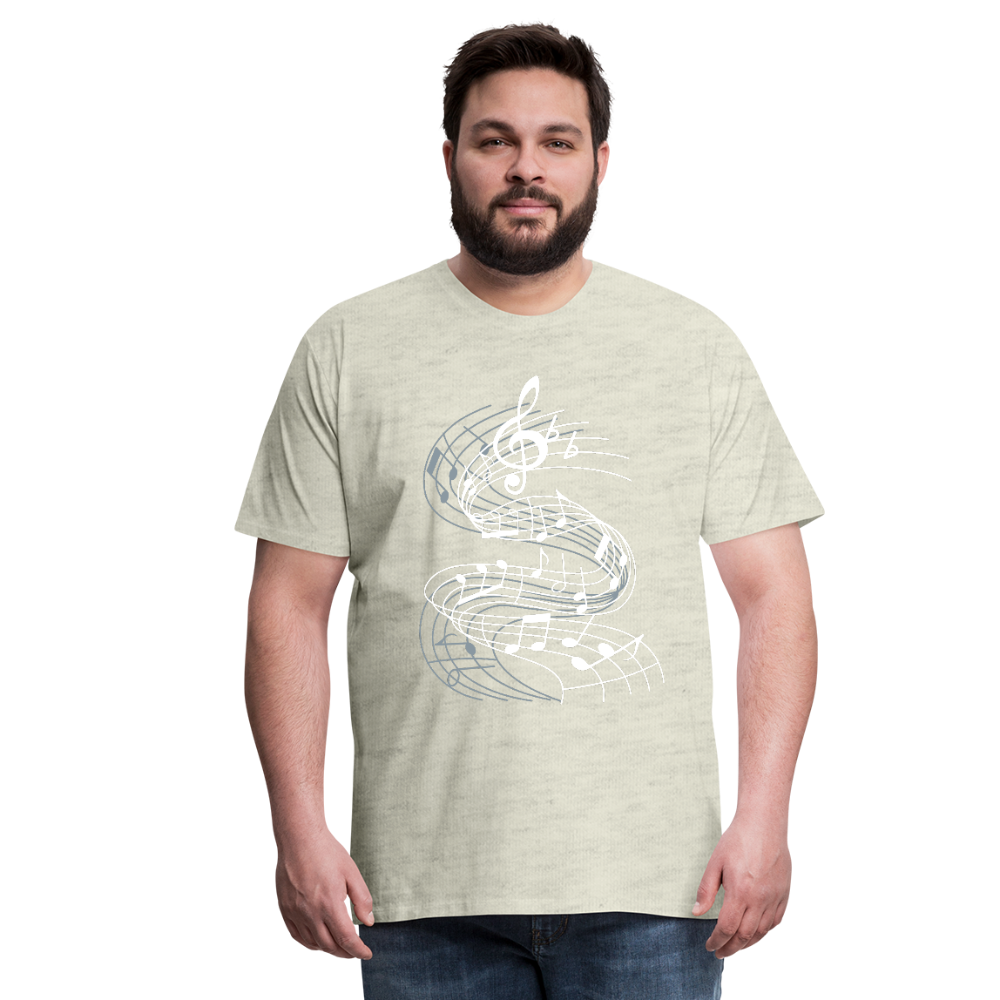 Men's Premium T-Shirt test edit - heather oatmeal